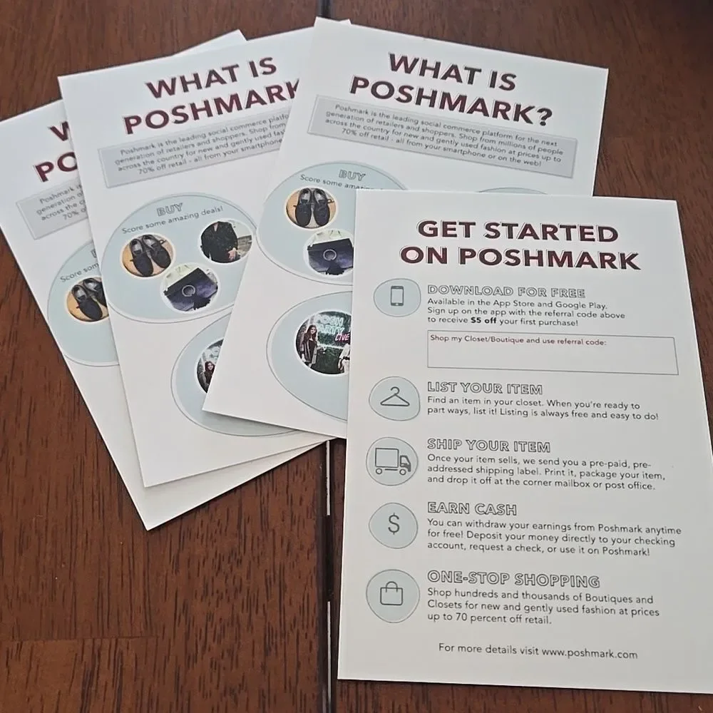 Small Business Poshmark Essentials Cards MARKETING THICK swag postcards